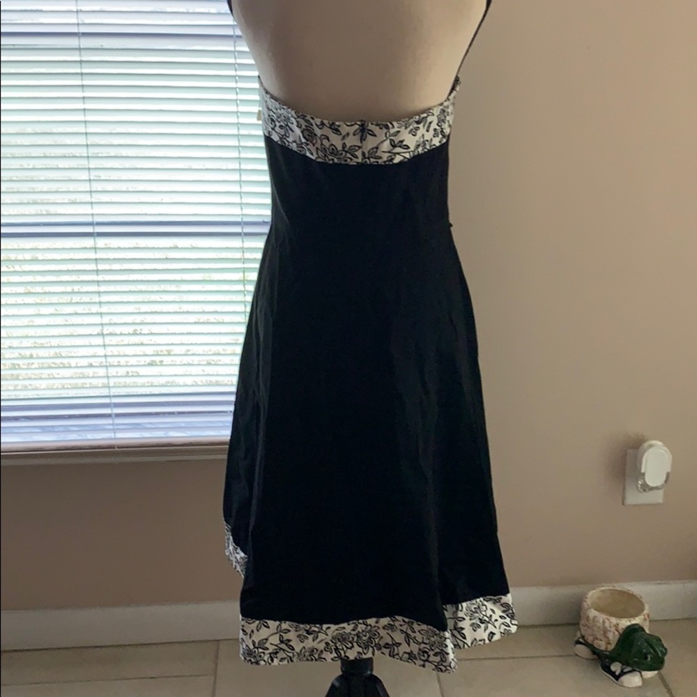 White House Black Market Strapless Mid Length Dress Semi Formal party black 10 - Picture 6 of 9